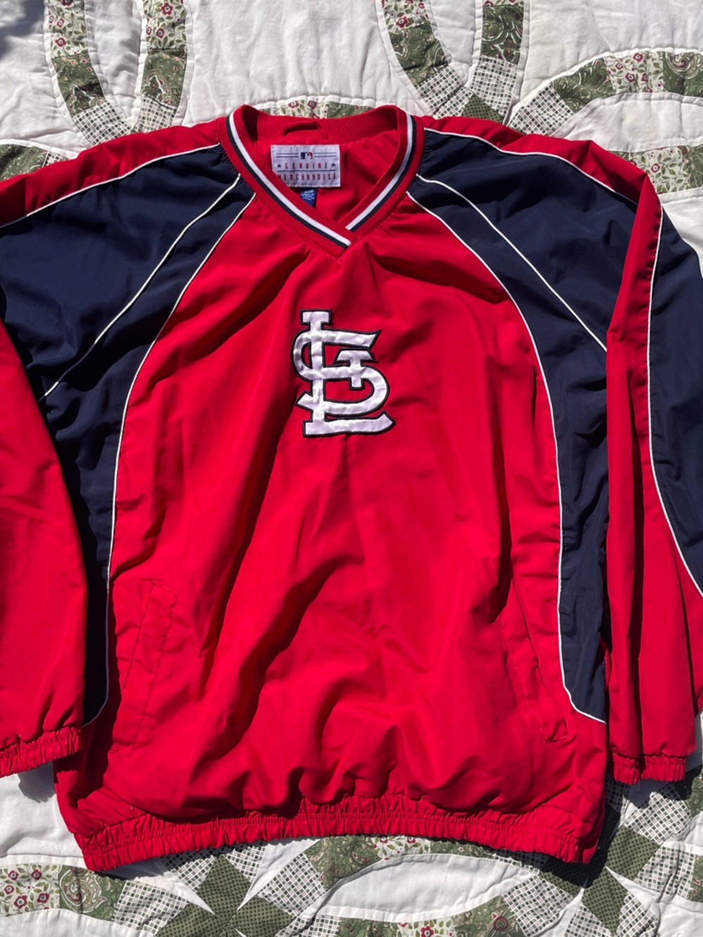 St Louis Cardinals Pullover Jacket Size XL Genuine Merchandise MLB Baseball